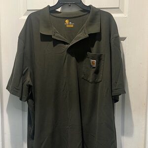 Carhartt Men's Dark Green Polo Shirt